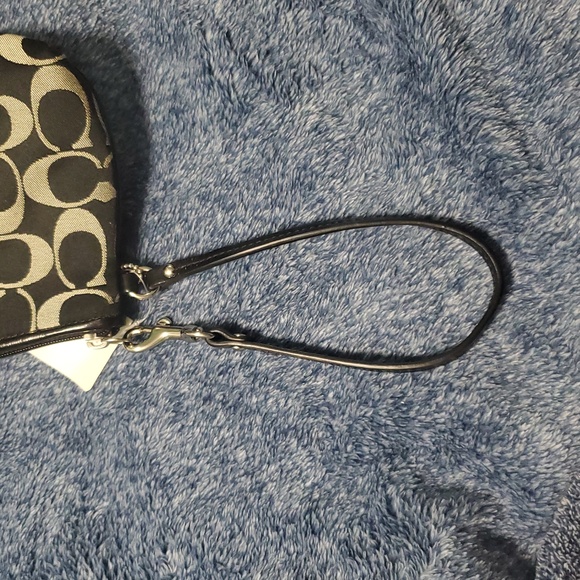 Coach Monogram Black and Gray Wristlet - Picture 8 of 9